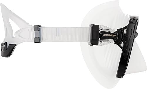 Miniatura 4 de Cressi Máscara de buceo para adultos con sistema de niebla avanzado y visibilidad mejorada hacia abajo, Quantum fabricada en Italia