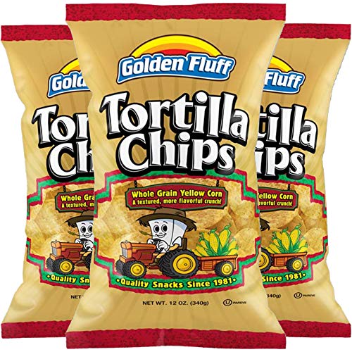 Tortilla Chips, All Natural Corn Tortilla Chips, Gluten Free, No MSG - 12 Ounce, 3 Pack
