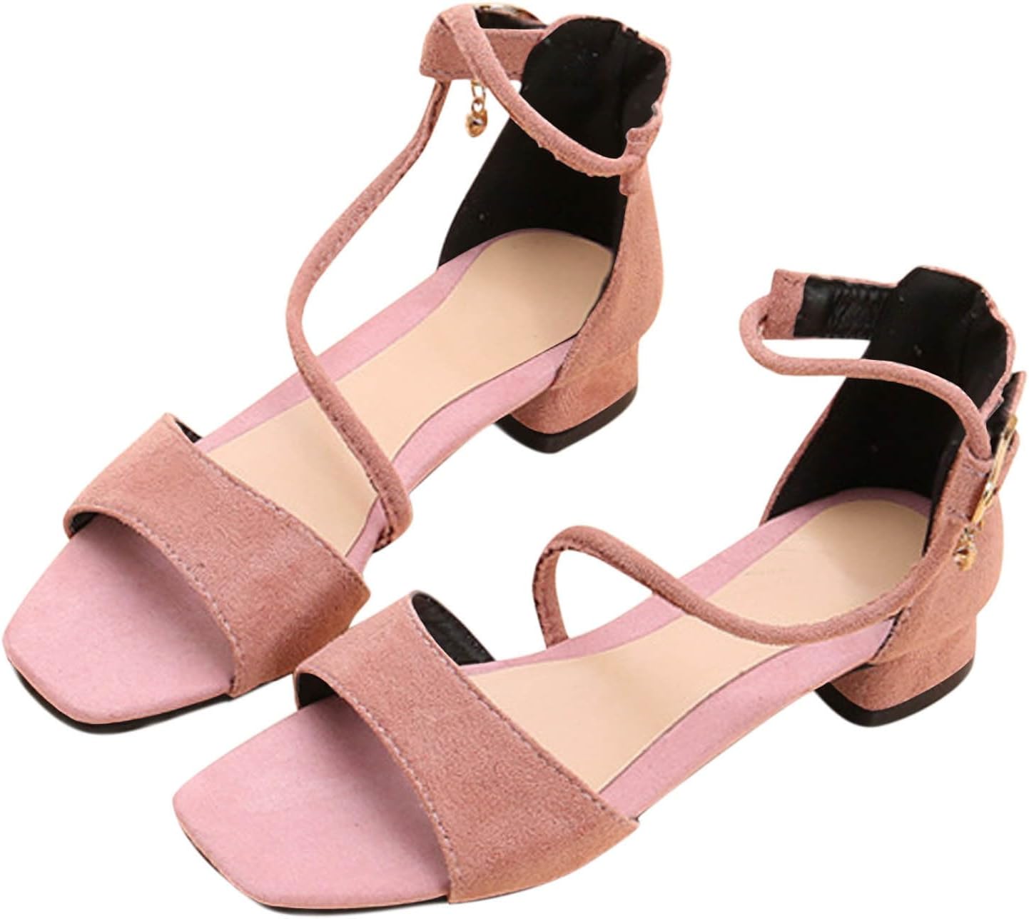 Little Girls Sandals 2026 Low Block Heel Dress Shoes Criss Cross Ankle Strap Princess Party Toddler Kids Footwear