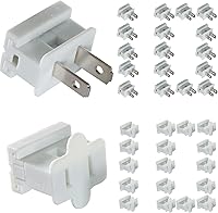 Vista 9 de SPT-1 Vampire Plugs 20 piezas Negro – Enchufe deslizante hembra y macho, enchufe eléctrico de repuesto para luces de decoración de Navidad