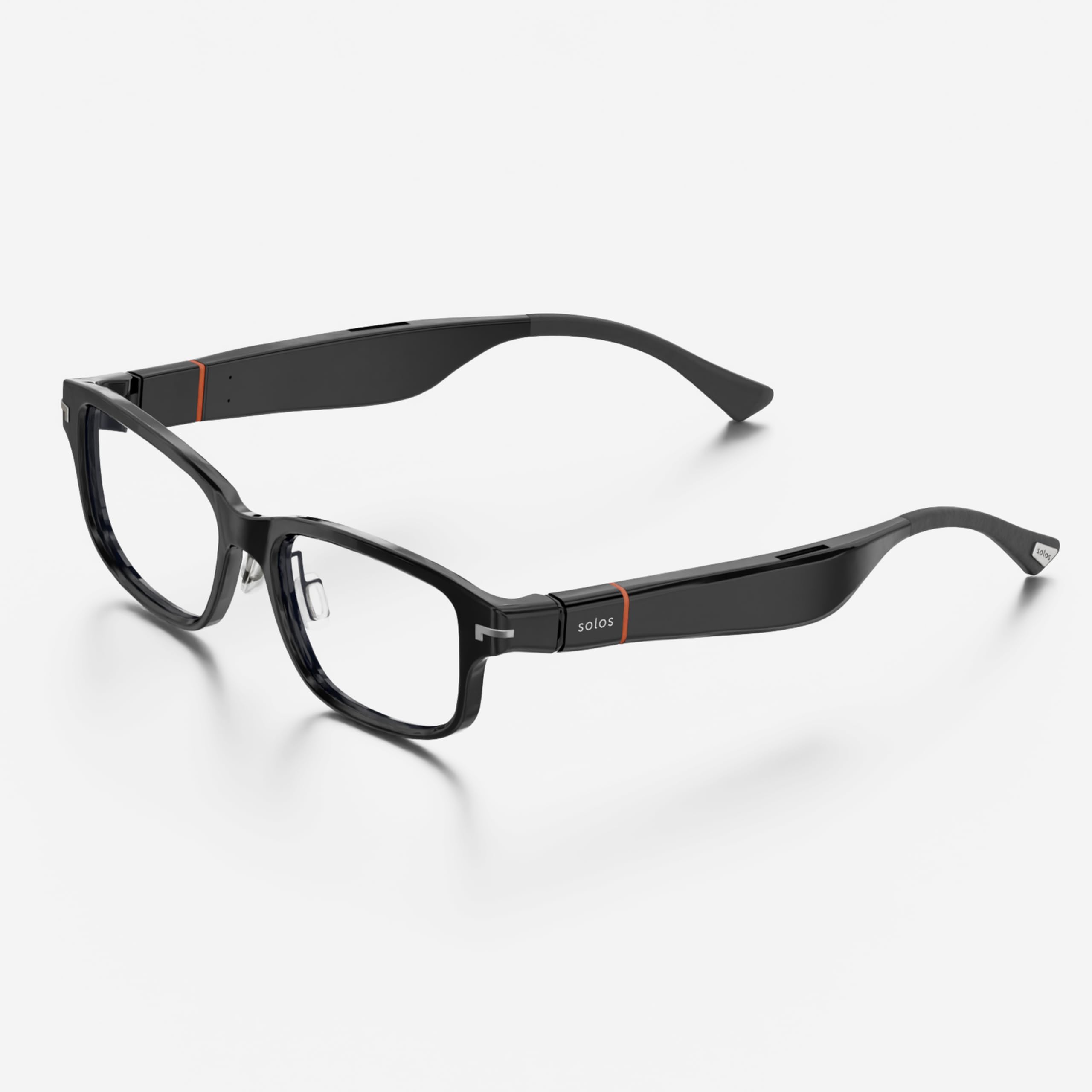 SOLOS AI Smart Glasses AirGo A5 5th Gen Hydro 7 Shiny Black Integrated ChatGPT for Travel and Real