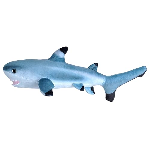 Wild Republic Living Ocean Mini Peluche tiburón de Puntas Negras, Juguete Relleno, 40 cm