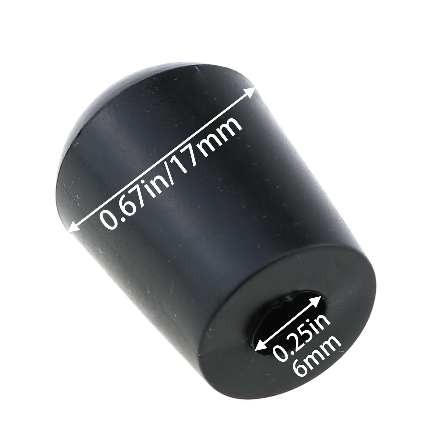 MEETOOT 2PCS 6mm Inner Diameter Black Rubber Non Slip Pad Cello Endpin Plug Cello Endpin Tip Suitable for Cello and Double Bass