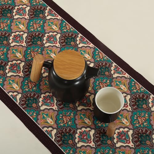 Image of Homerz Premium Runner for 6 Seater Dining Table, 13x72 inch Size, Antiskid Backing (Kohinoor)