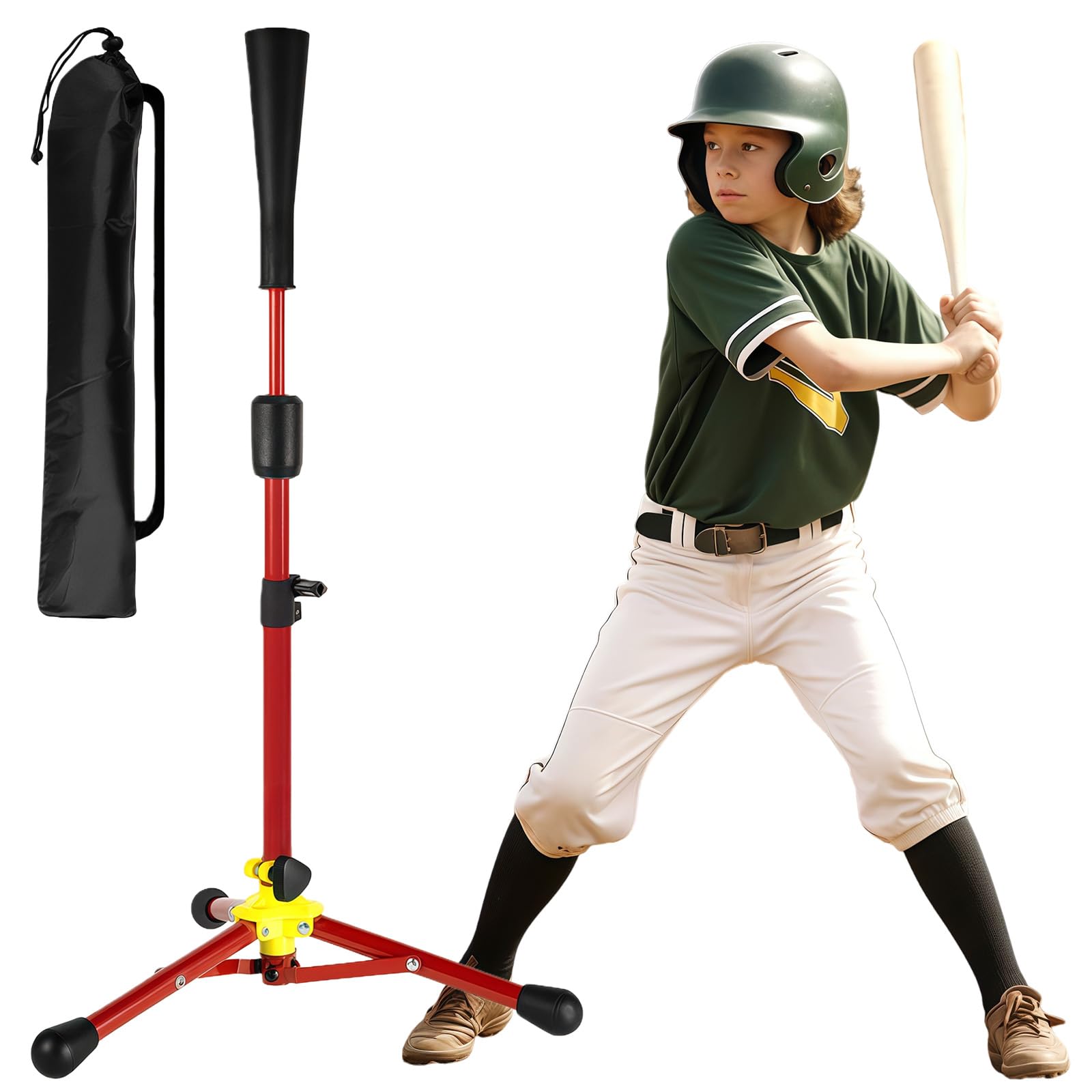 tee de Béisbol Regulable en Altura – Soporte de Golpeo para Entrenamiento de Béisbol – Equipo Deportivo para Prácticas con tee-Ball y Softball – Ideal para Entrenamiento de Adolescentes