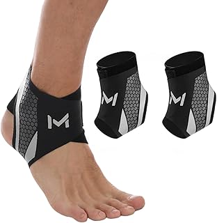 2-Pack Ankle Brace for Men & Women, Adjustable Figure-8 Stabilizer with Straps for Basketball, Volleyball & Running, Compression Sleeve for Sprained Ankle, Plantar Fasciitis & Tendonitis Relief