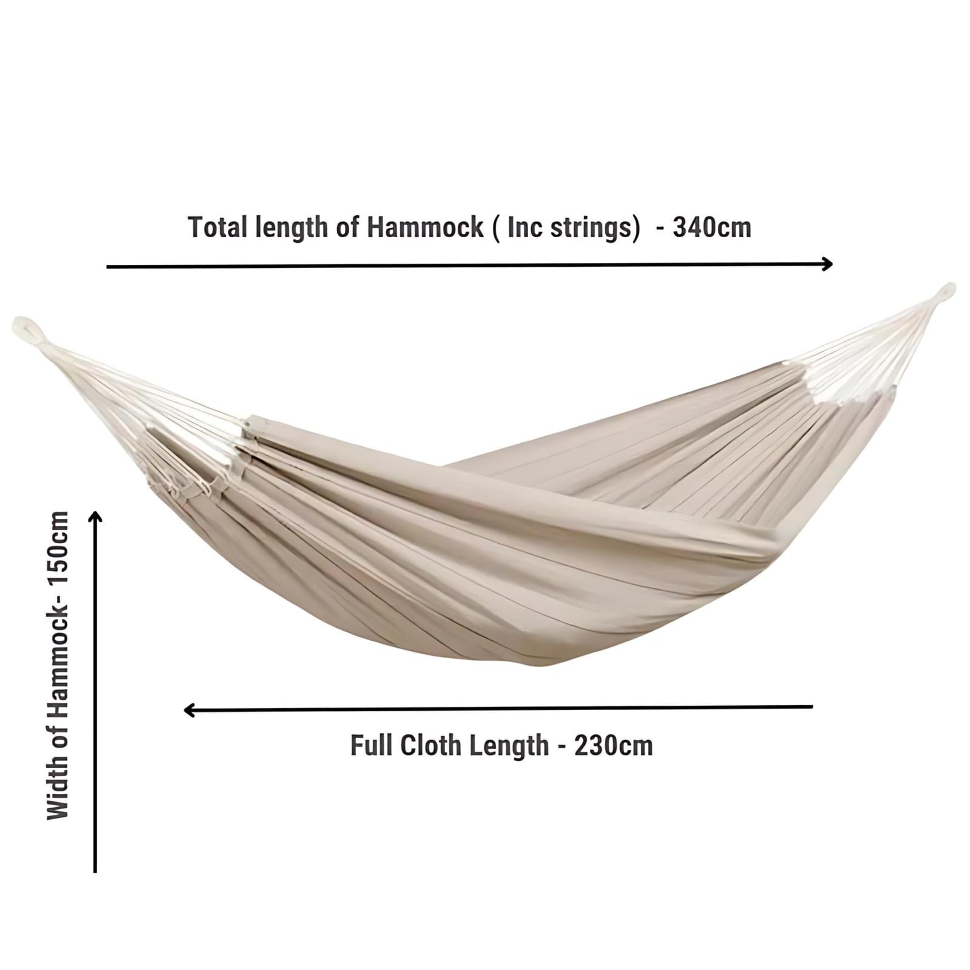 Amazonas Hammock XL Hamac Art, Sand, 340 x 150 x 5 cm