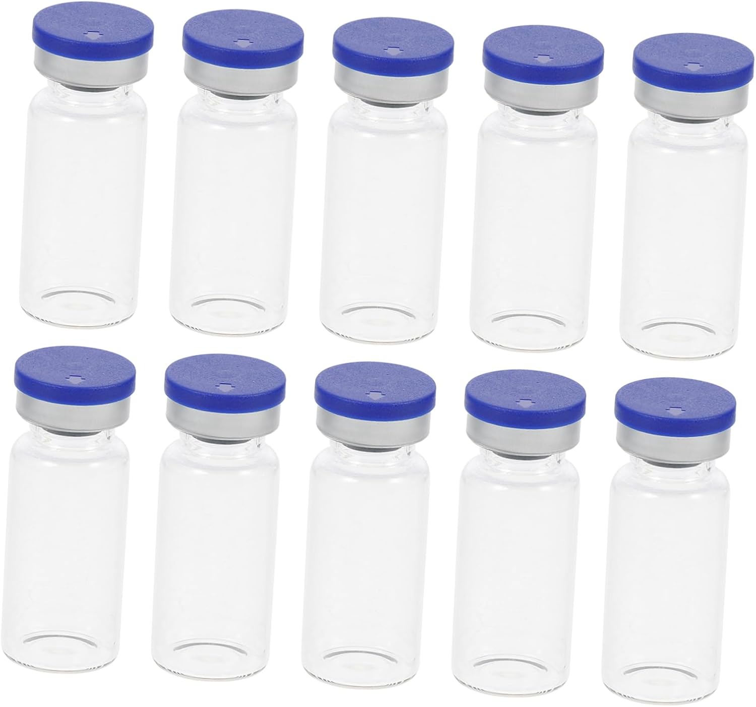 ABOOFAN 100pcs Transparent Glass Vials with Lid Refillable Essential Oil Sample Bottles Clear Experiment Storage Containers for Travel and Storage