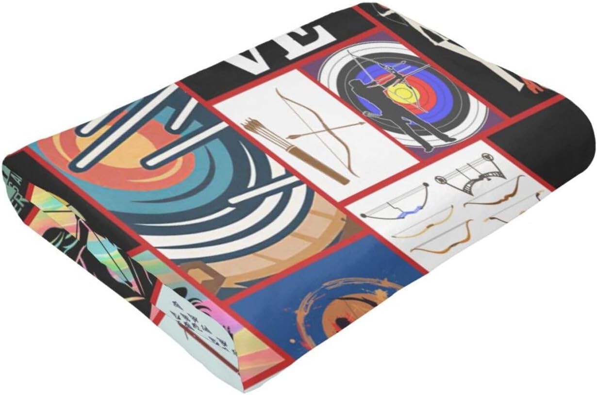 Archery Throw Blanket Sports Blankets Fleece Plush Flannel Super Soft Cozy Warm Lightweight Archery Sports Decor Gifts for Boys Girls Kids Adults Men Women 40" x 50" - Image 8