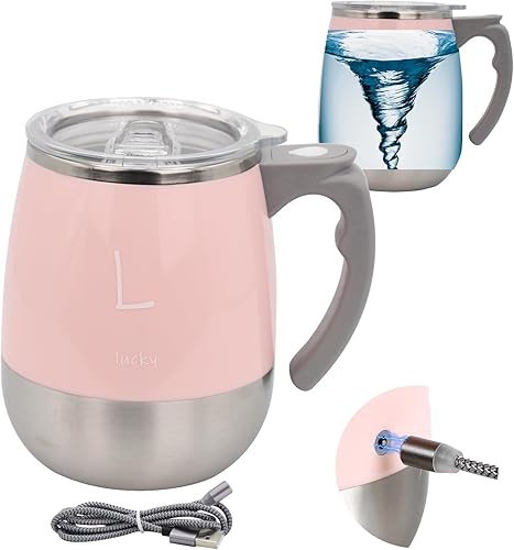 Miniatura 8 de Taza autoagitación recargable – Taza magnética eléctrica de acero inoxidable de mezcla automática para oficina/cocina/viajes/hogar/café/té/chocolate