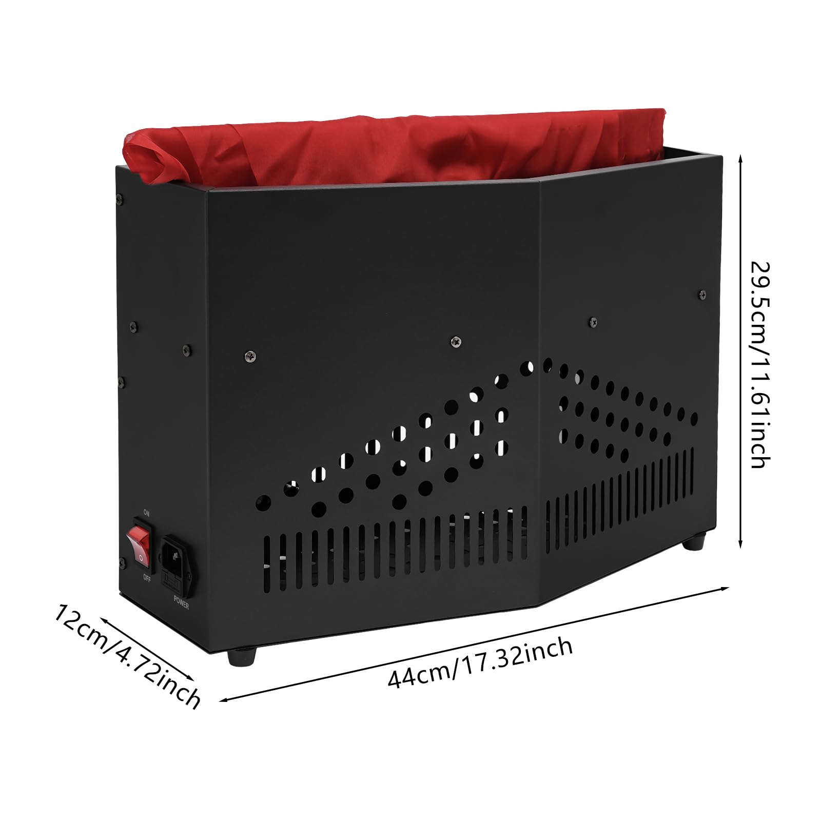 Fake Fire Flame Light, 6FT Flame Lamp Stage Lights 24 LED (20 Red + 4 Blue), Artificial Simulated Fire Atmosphere Lamp for Stage DJ Party Christmas Campfire Party Decoration, 130W