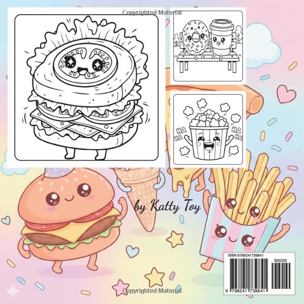 Fast Food: Easy and Cute Coloring Book image 3