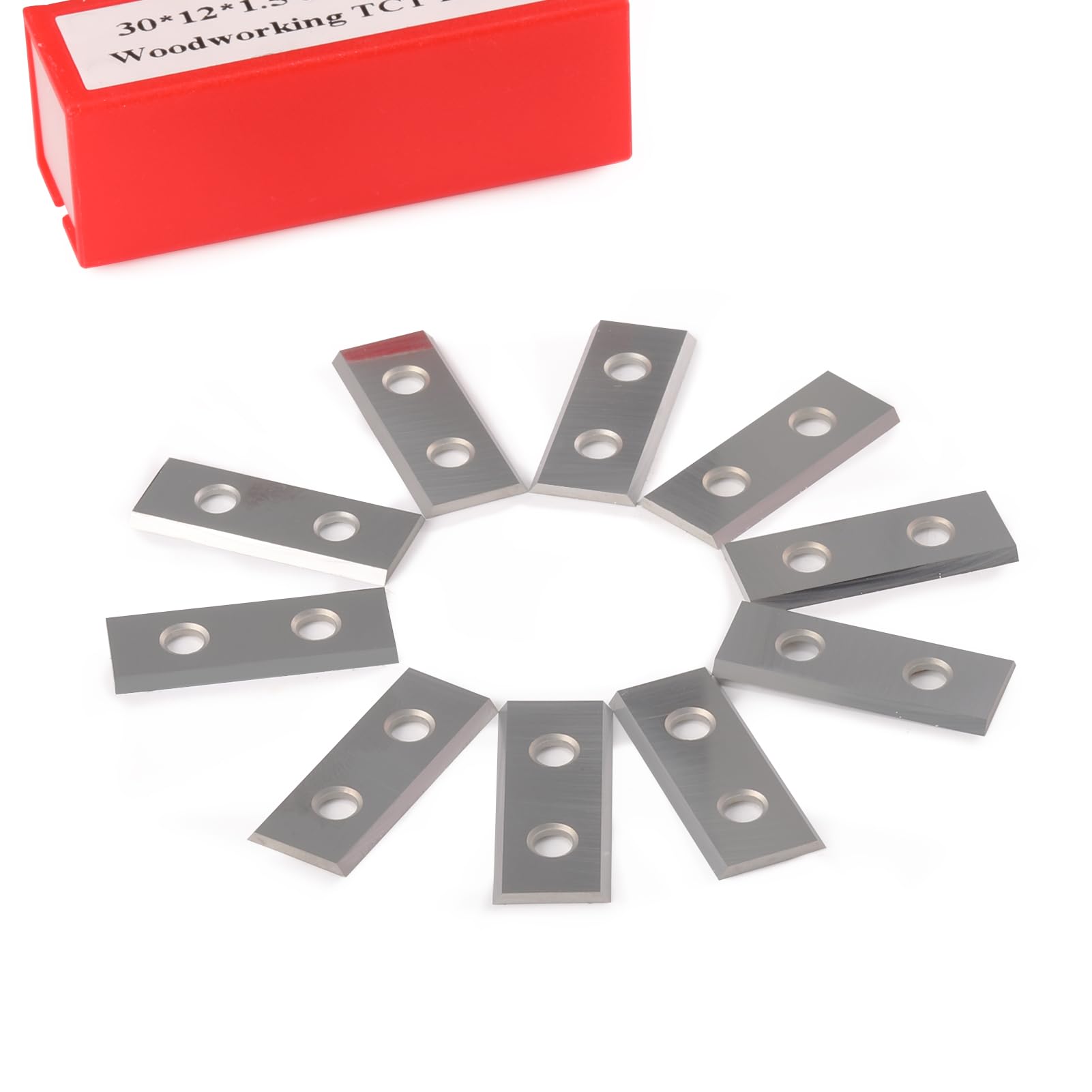 10 Lame Ricambio Per Fresa A Filo - In Metallo Duro, 30x12x1.5mm, 2 Taglienti | Per Legno E PVC - Foto 8