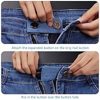 Vicloon Jeans Taille Erweiterung Knopf,4 Stück Hosen Knopf Verlängerung,verstellbare Hosenbunderweiterung,Hosen Knopfverlängerungen für Jeans – Ansicht 5