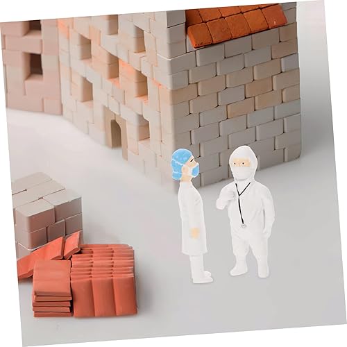 Miniatura 5 de 2 figuras de médico en miniatura para decoración de muñecas de gente pequeña para mesa, micro paisaje, escuela para proyectos creativos de