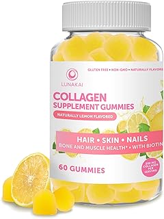 Collagen Gummies for Women and Men with Biotin Zinc Vitamin C and E - Anti Aging, Hair Growth, Skin Care & Strong Nails Pr...