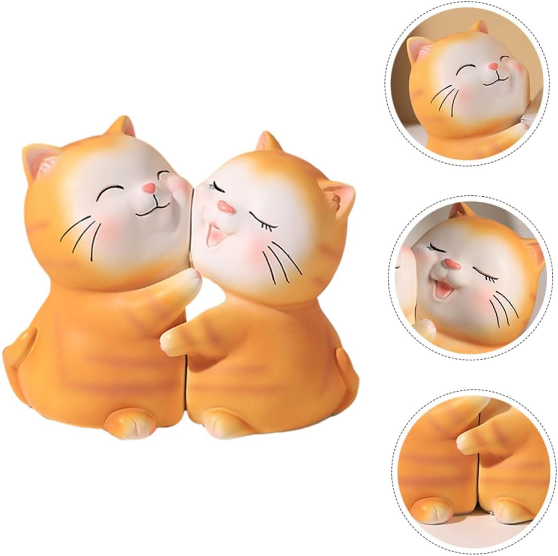 Adorable Cat Hugging Bookends Resin Decorative Book Stands for Home Office Cute Cartoon Design for Shelves Library Study Keeps Books Organized and Tidy