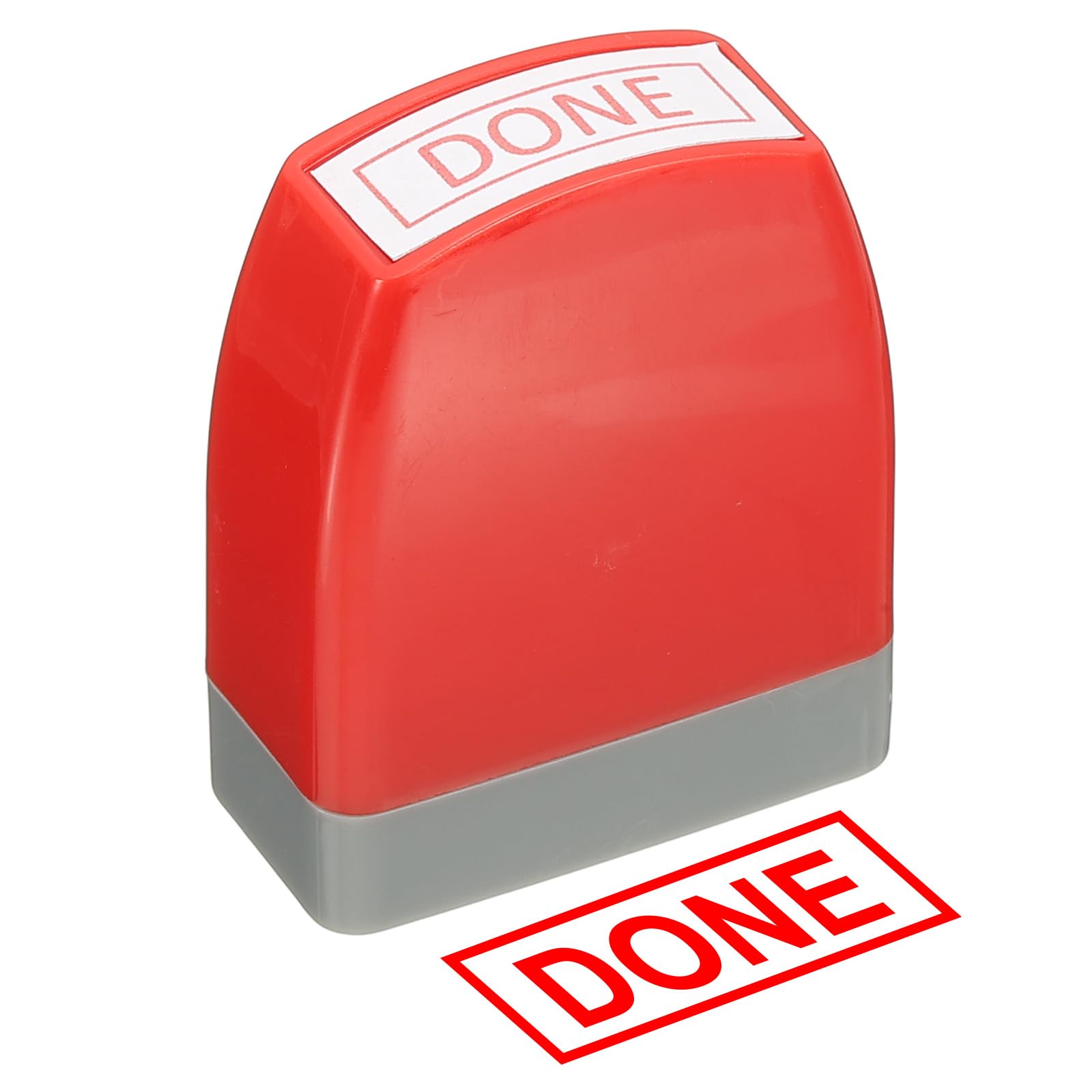PATIKIL Done Notice Stamp Self Inking, Red Ink Office Pre Inked Message Stamp for Business, Red