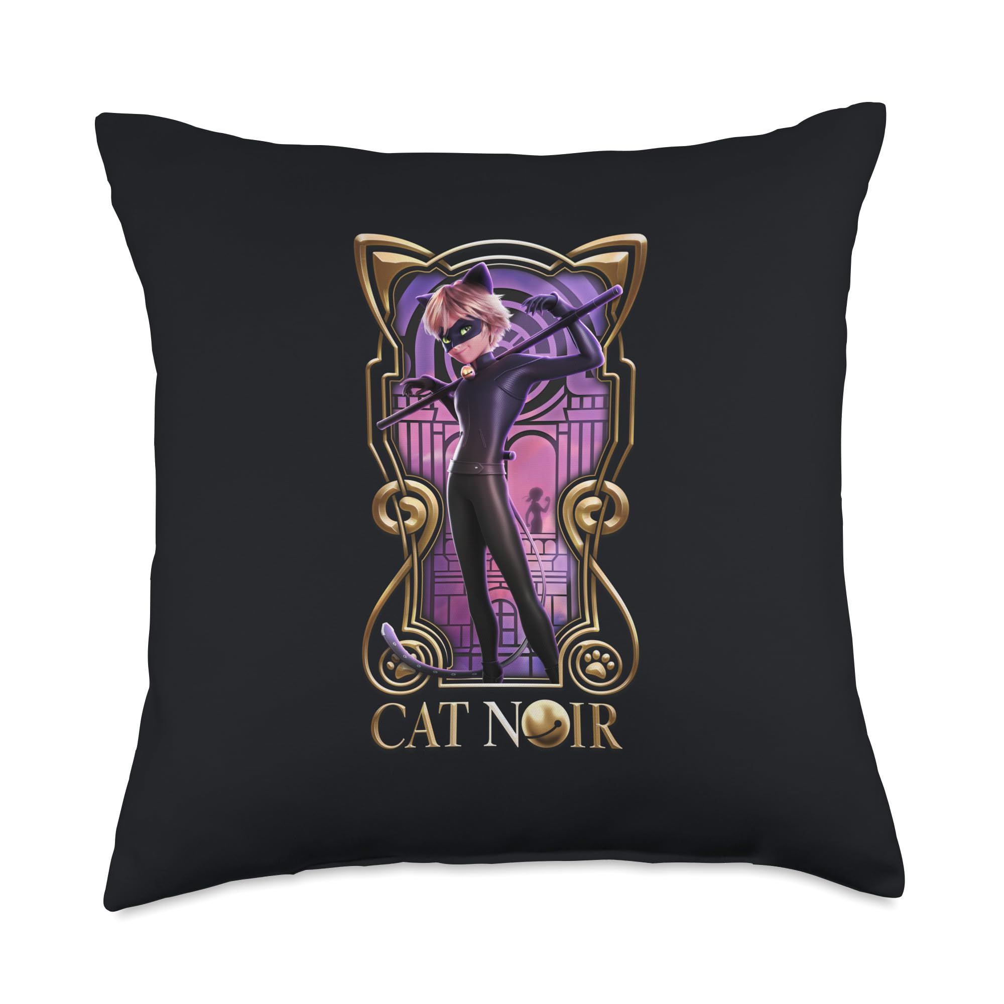 Miraculous The Movie Cat Noir big Throw Pillow