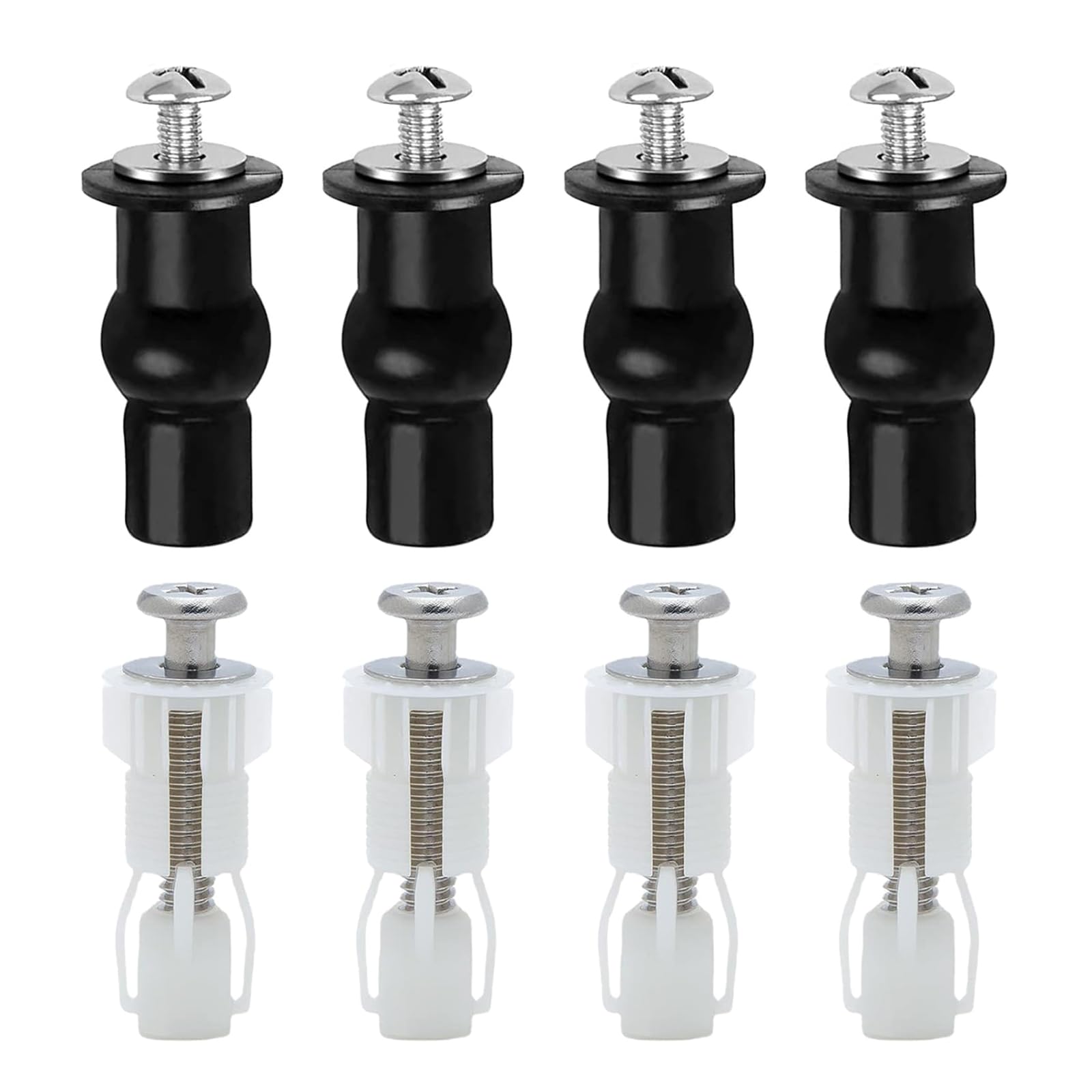 Jazuaiao Toilet Seat Screws Replacement Hinge Bolts Screws Nut Washers Parts for Top Top Fixing Hinge Replacement