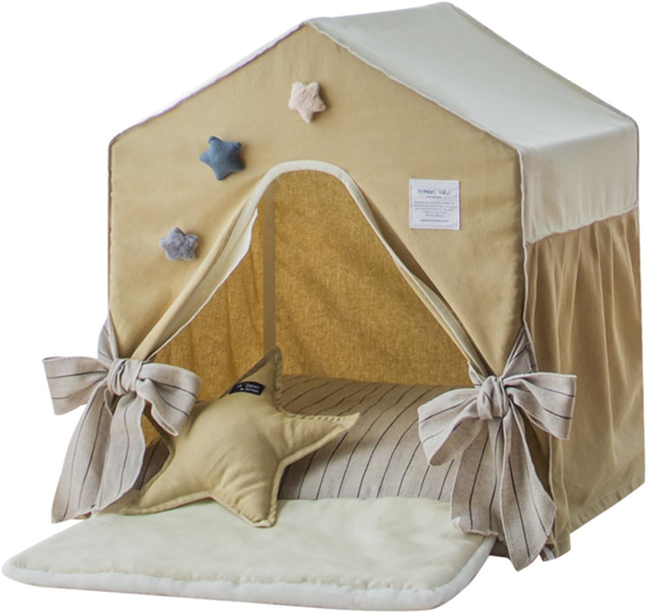 Casa para Gatos Impermeable para Exteriores, Casa para Mascotas para Perros, Resistente al Invierno, Refugio para Gatos Oxford cálido y Plegable para Invierno, caseta para Gatos, casa para M