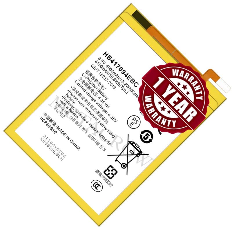 Image of Original HB417094EBC Battery Compatible for Huawei Ascend Mate 7 (MT7-TL00, MT7-L09, MT7-TL10, MT7-CL00, MT7-UL00, MT7-J1) - (4100mAh) - 1 Year Warranty JK1