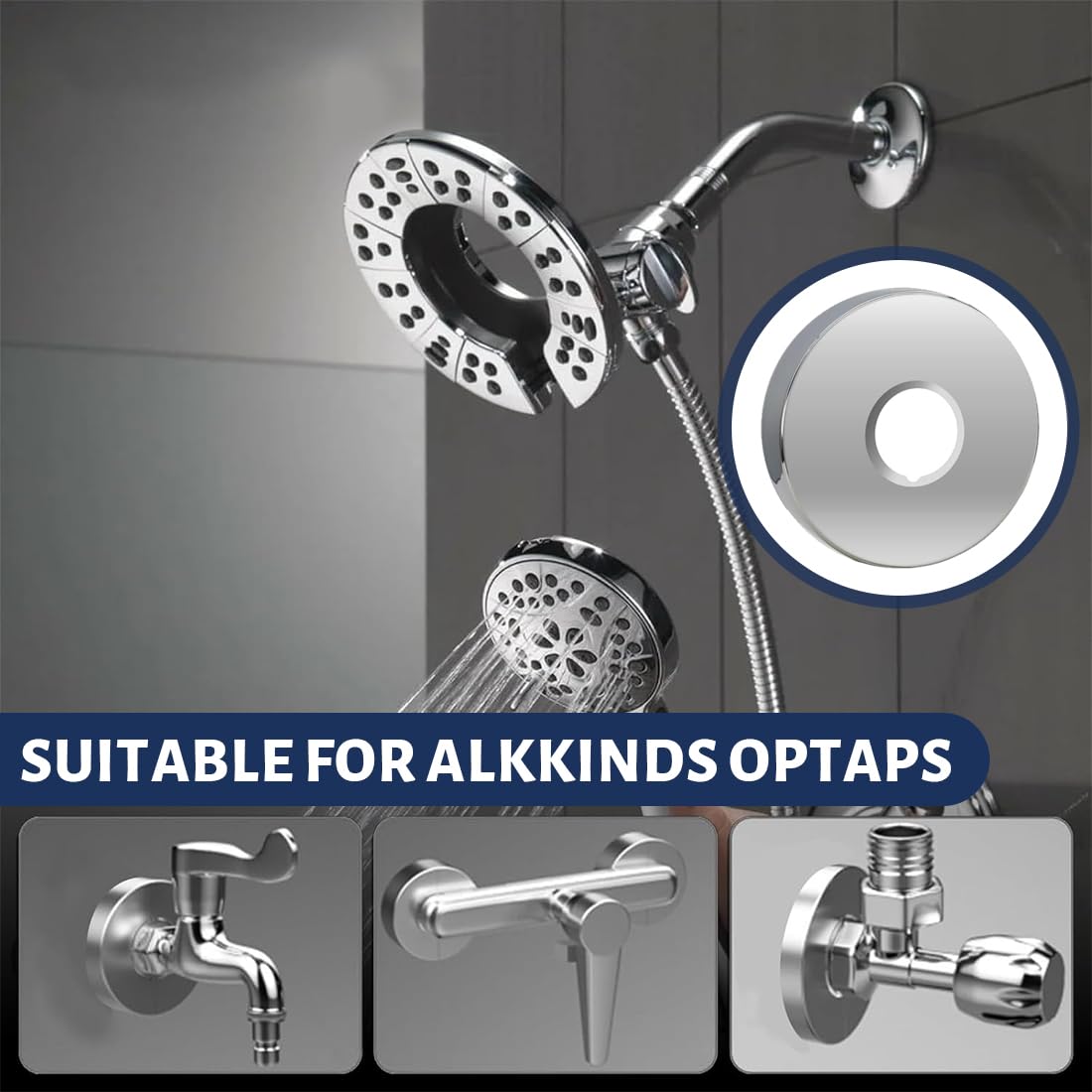 4 Pezzi Rubinetto Rosetta Acciaio Inox (3/4) Ø 27 mm x Ø 80 mm x altezza 25 mm, Finiture Per Rubinetti Doccia E Rubinetto A Parete Acqua Calda (Ø 80 mm x 25 mm altezza)