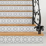 WALPLUS 15 Strips 39" x 7.1" Stair Sticker Stair Riser Stickers Peel and Stick Stair Removable Decal