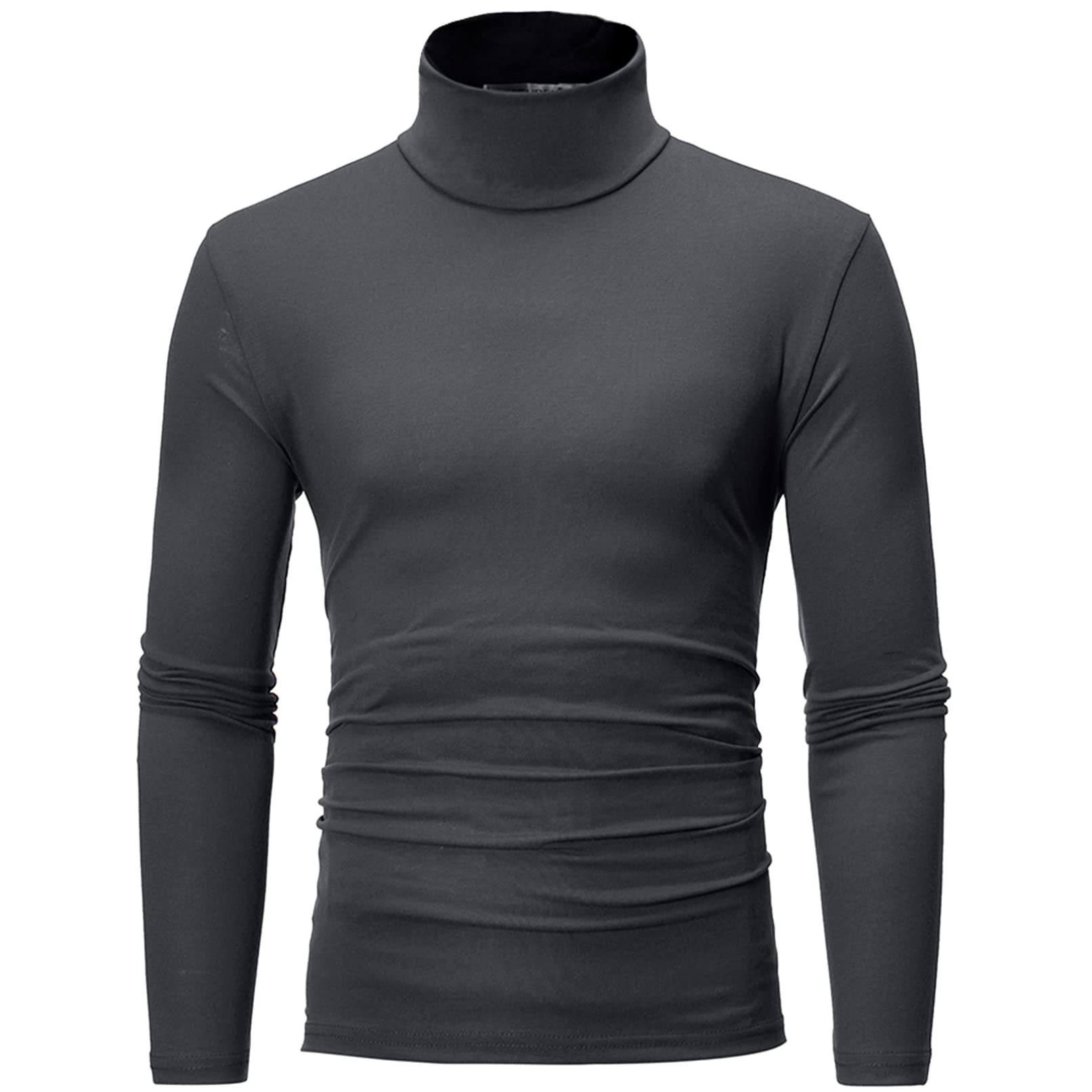 Men's Basic Mock Turtleneck Thermal Undershirt Male Long Sleeve Base Layer Shirts