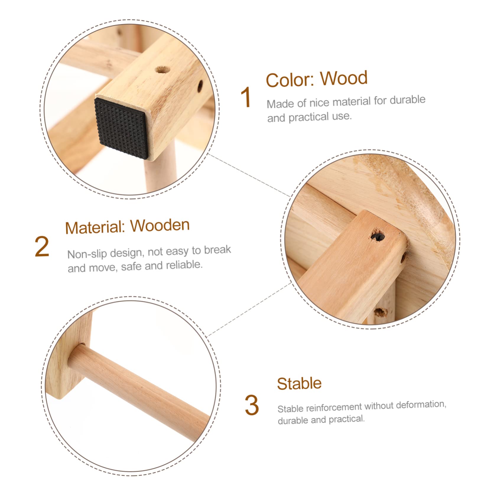 Taburete pequeño de madera de 25 x 25 cm, reposapiés de baño de madera maciza, mini asiento creativo para inodoro, versátil y bajo, para uso en el hogar, cocina o sala de estar