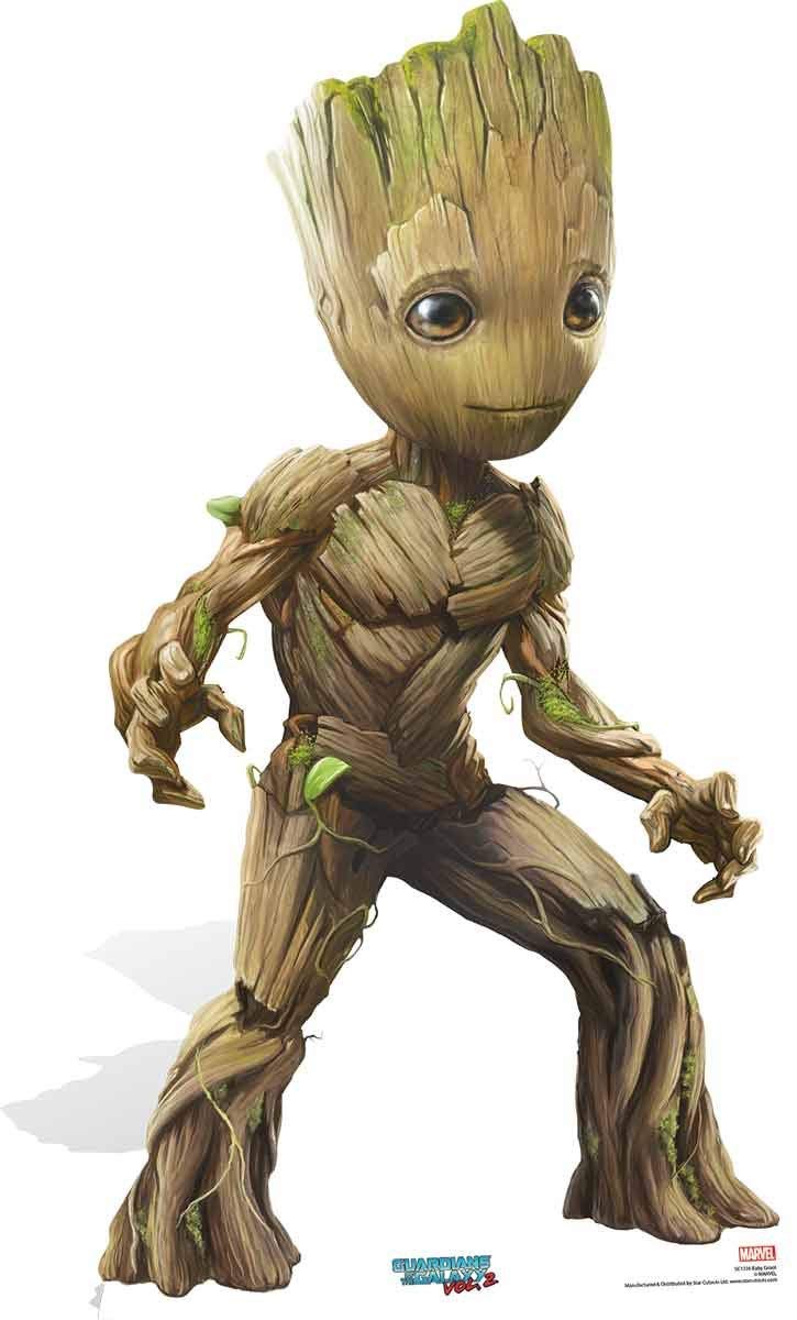 Star Cutouts Official Marvel Avengers Movie Lifesize Cardboard Cut Out of Baby Groot (Vin Diesel) 93cm tall 50cm wide