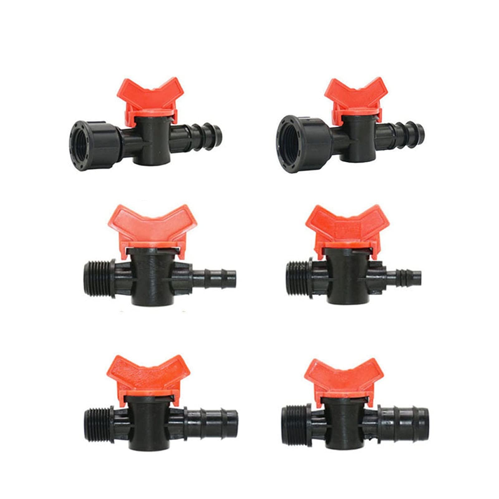 Adaptador de Conector de Utilidad Adaptador de Conector de Manguera Rosca de 1/2 3/4 a 8 Mm / 10 Mm / 12 Mm / 14 Mm / 16 Mm / 19 Mm Manguera Válvula de Riego para Grifo de Jardín con Tonelaje de Tubo
