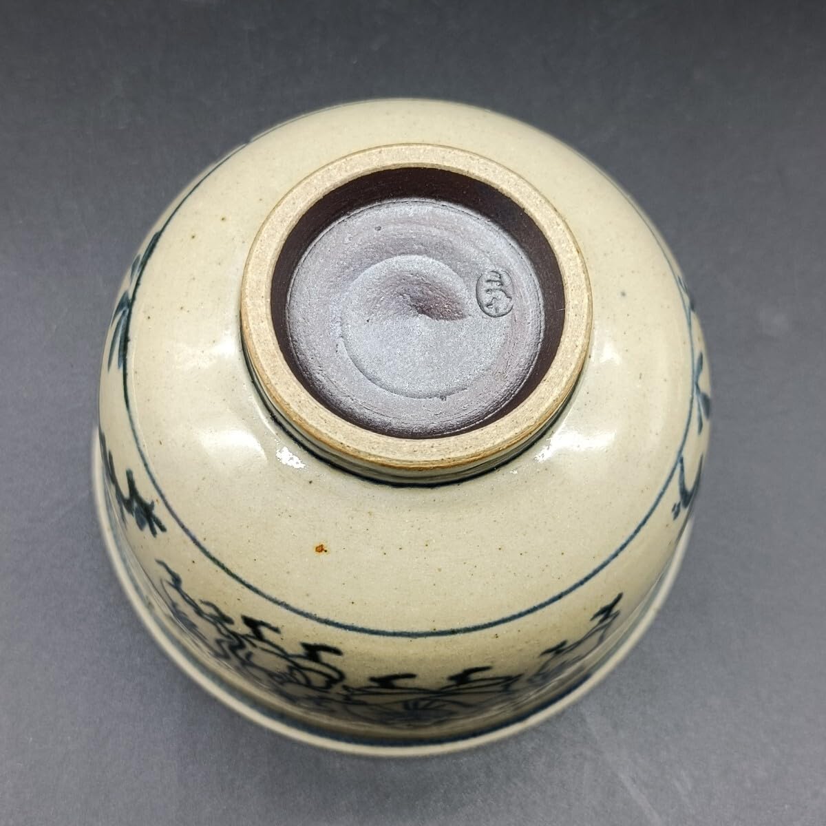Amazon.co.jp: 膳所焼 淡海ぜぜ 陽炎園造 安南写七賢人絵 茶碗 抹茶碗