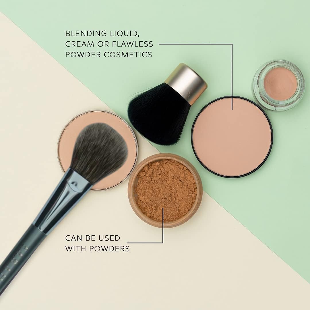 F.A.R.A.H. Dual-Ended Makeup Brush Collection - 4 Variations for Contouring, Blending, Highlighting, and Setting - 100% Vegan & Cruelty-Free Synthetic Bristles (Blush & Highlight)