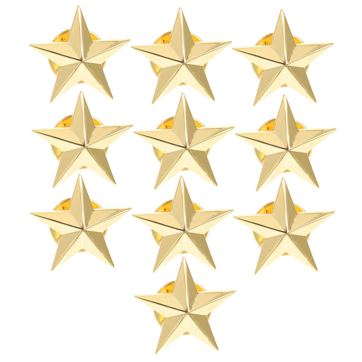 BESPORTBLE Pentagramm Anstecker Bestickter Stern Punkt Anstecker Patriotische Dekoration Hochzeit Für Sternbrosche Gedenknadel Patriotisches Anstecker Fünf Partys Legierung Golden