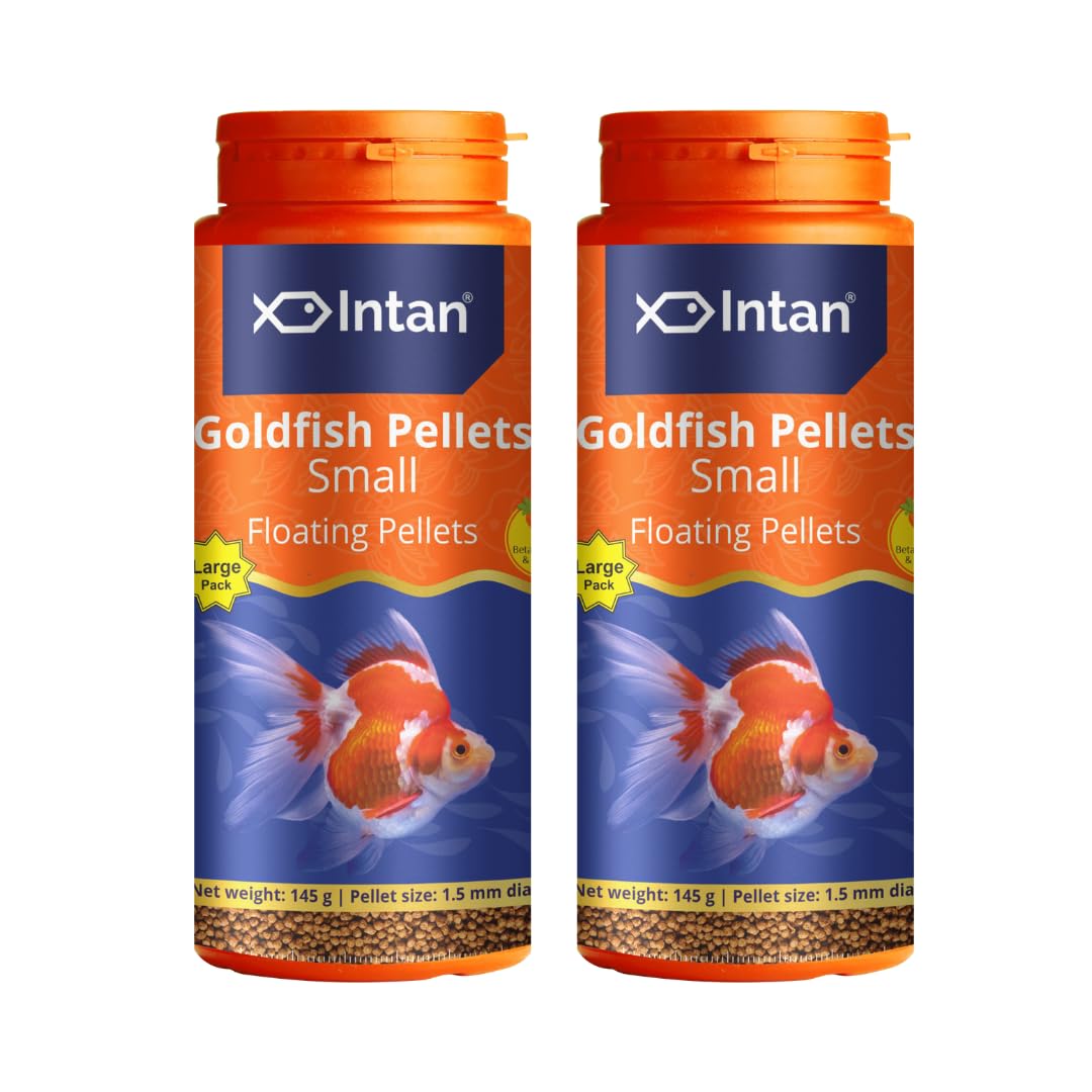 Aquatic Intan Goldfish Pellets for Fish | Aquarium Fish Food for All Life Stages Fishes | Daily Nutrition Fish Feed for Growth | Small Floating Pellet 145 Gm Each, 1.5 mm Dia, Pack of 2 (B0CS9RXWDY) Amazon Price History, Amazon Price Tracker