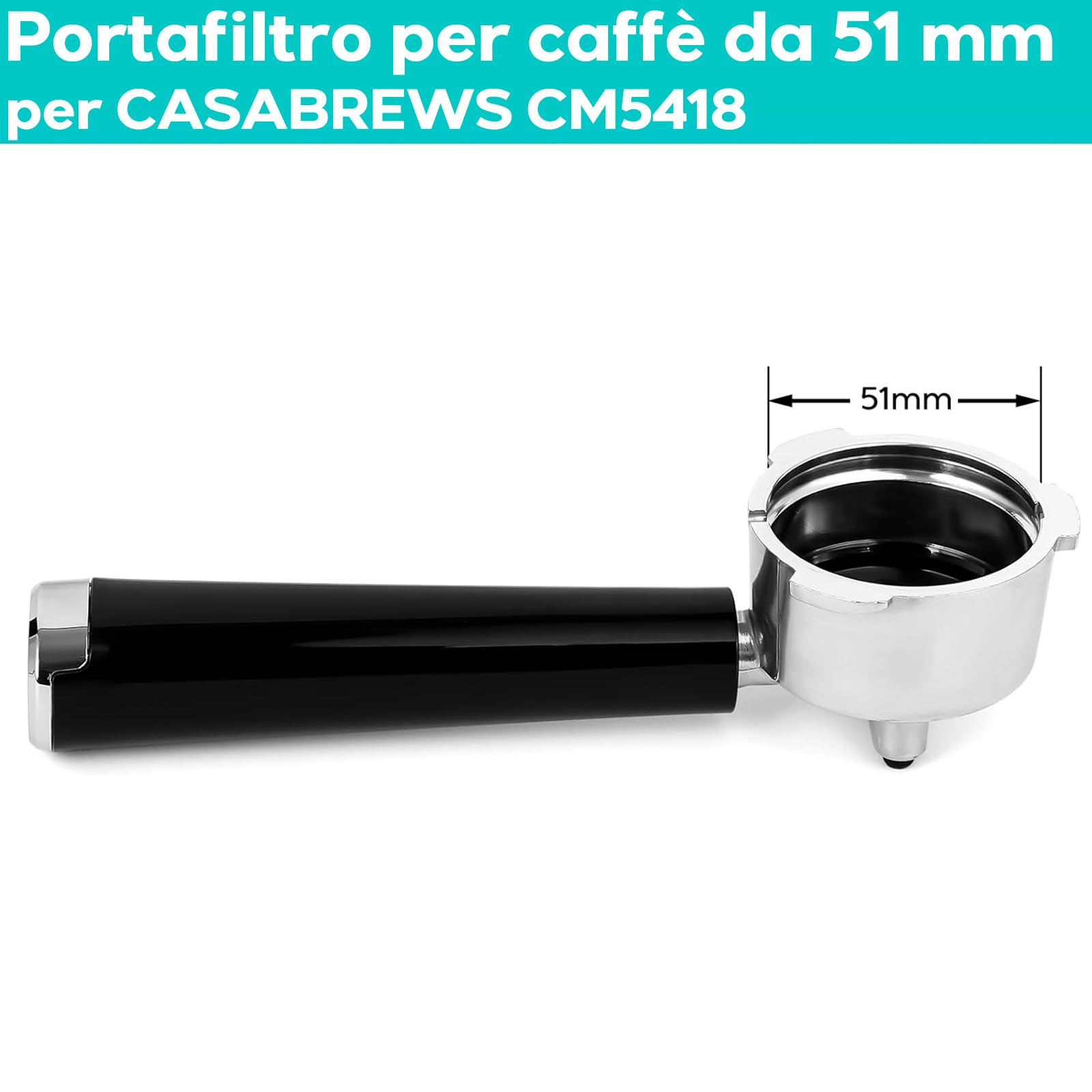 Portafiltro per caffè da 51 mm per macchina per caffè espresso CASABREWS CM5418