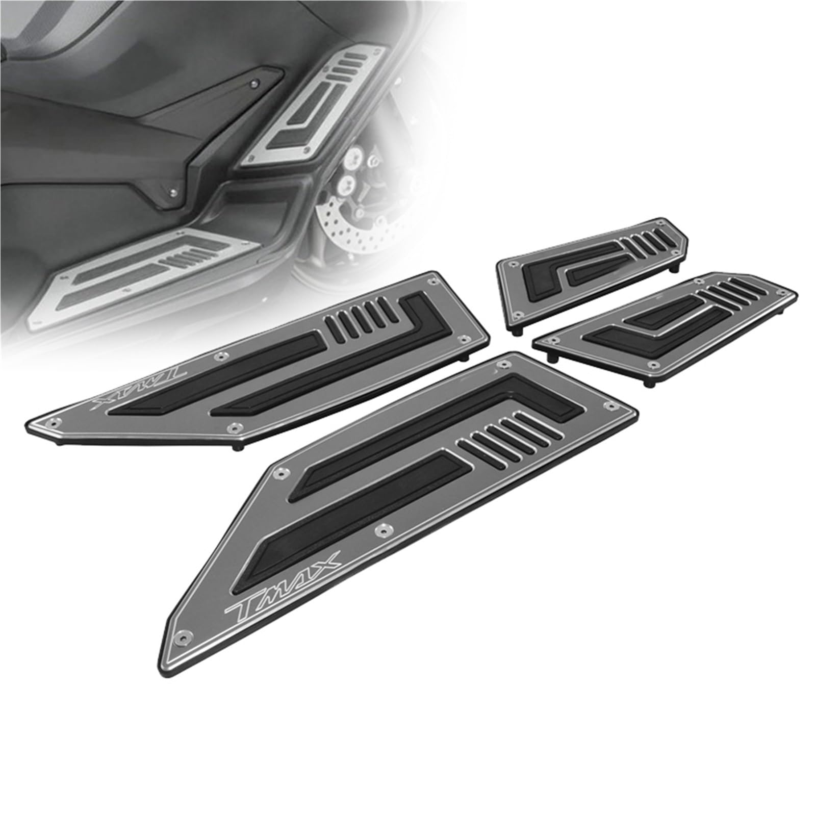 Repose-pieds TMax 530 antidérapants - Kit 4 pièces aluminium XP530 SJ09