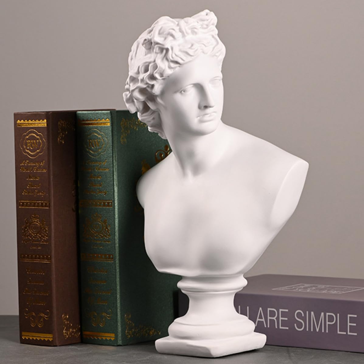 HOMSFOU David Statue aus Kunstharz, Elegante Gipsfigur für Heimdeko
