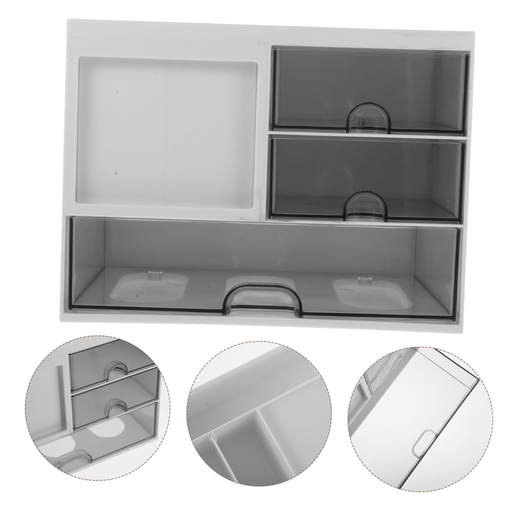 Homoyoyo Organizador de Cajones y Material Hips Blanco para Escritorio de Oficina Diseño de Cajón para Uso Prolongado en Sala y Cocina