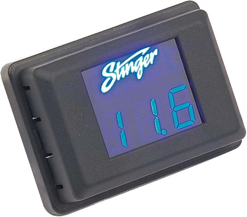 Voltímetro automotivo STINGER SVMB com display LED azul – 1 unidade