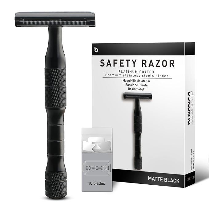 Amazon.com: Matte Black Safety Razor, Single Blade Razors for Men, with ...