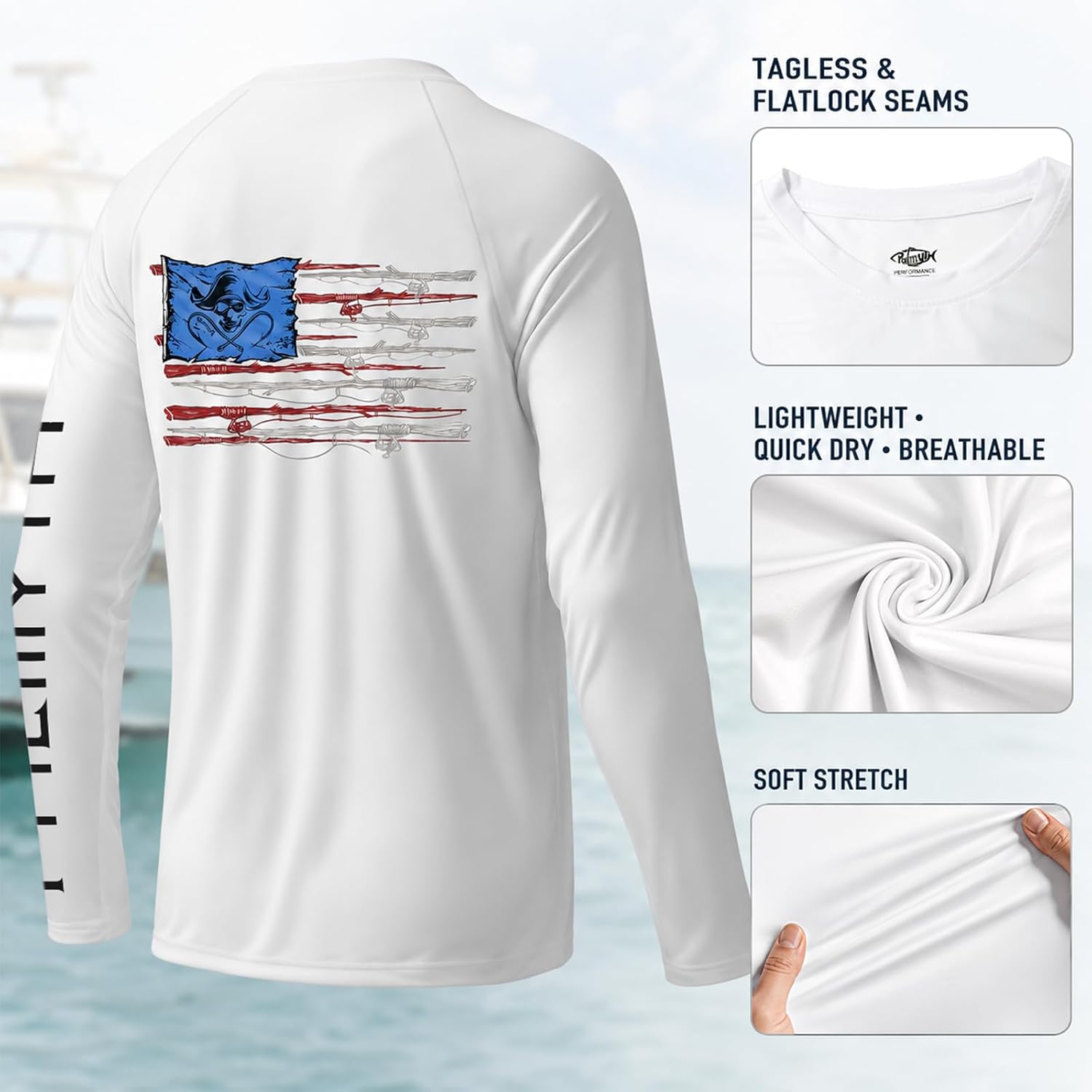 Palmyth Fishing Shirts for Men Long Sleeve UPF 50+ Sun Protection Tee image 5
