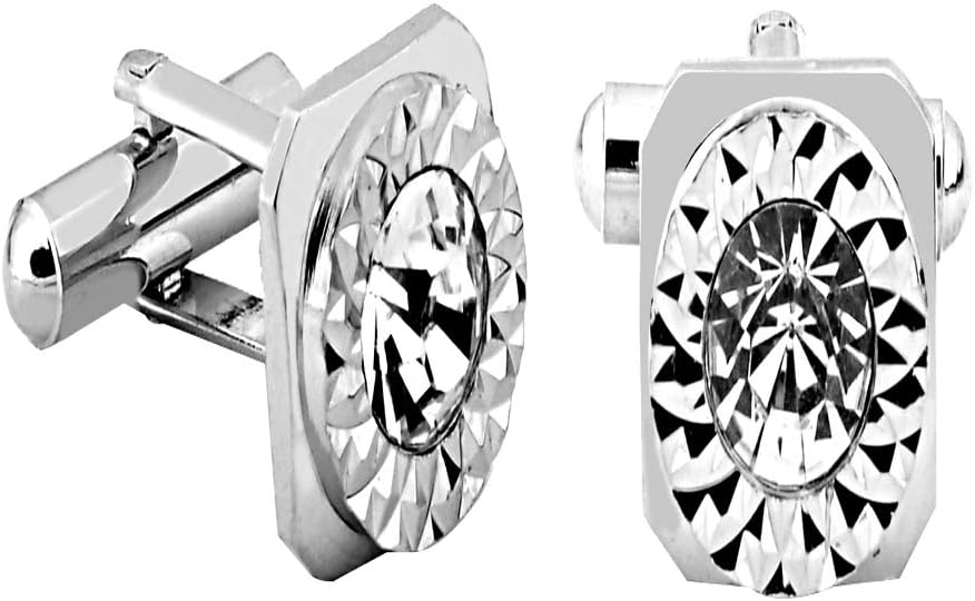 Exotica FashionsNew Silver Metal Cufflinks for Men's.