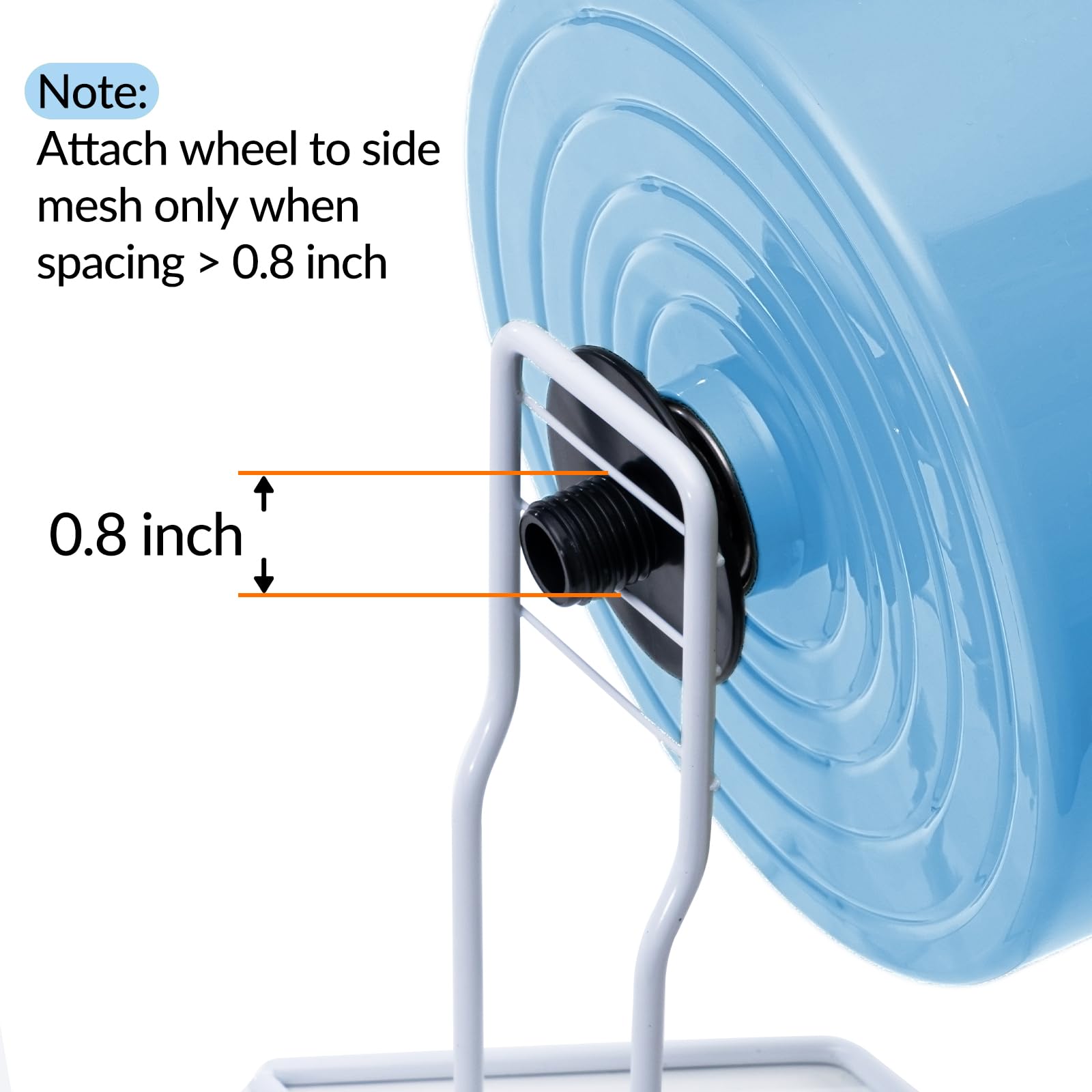 8.4" Silent Hamster Wheel, Non-Slip Track, Exercise, Release Stress, Relieve Anxiety, Adjustable Height Stand, for Syrian Dwarf Hamster, Gerbil, Mice, Other Small Medium Sized Pets, Blue - image 6