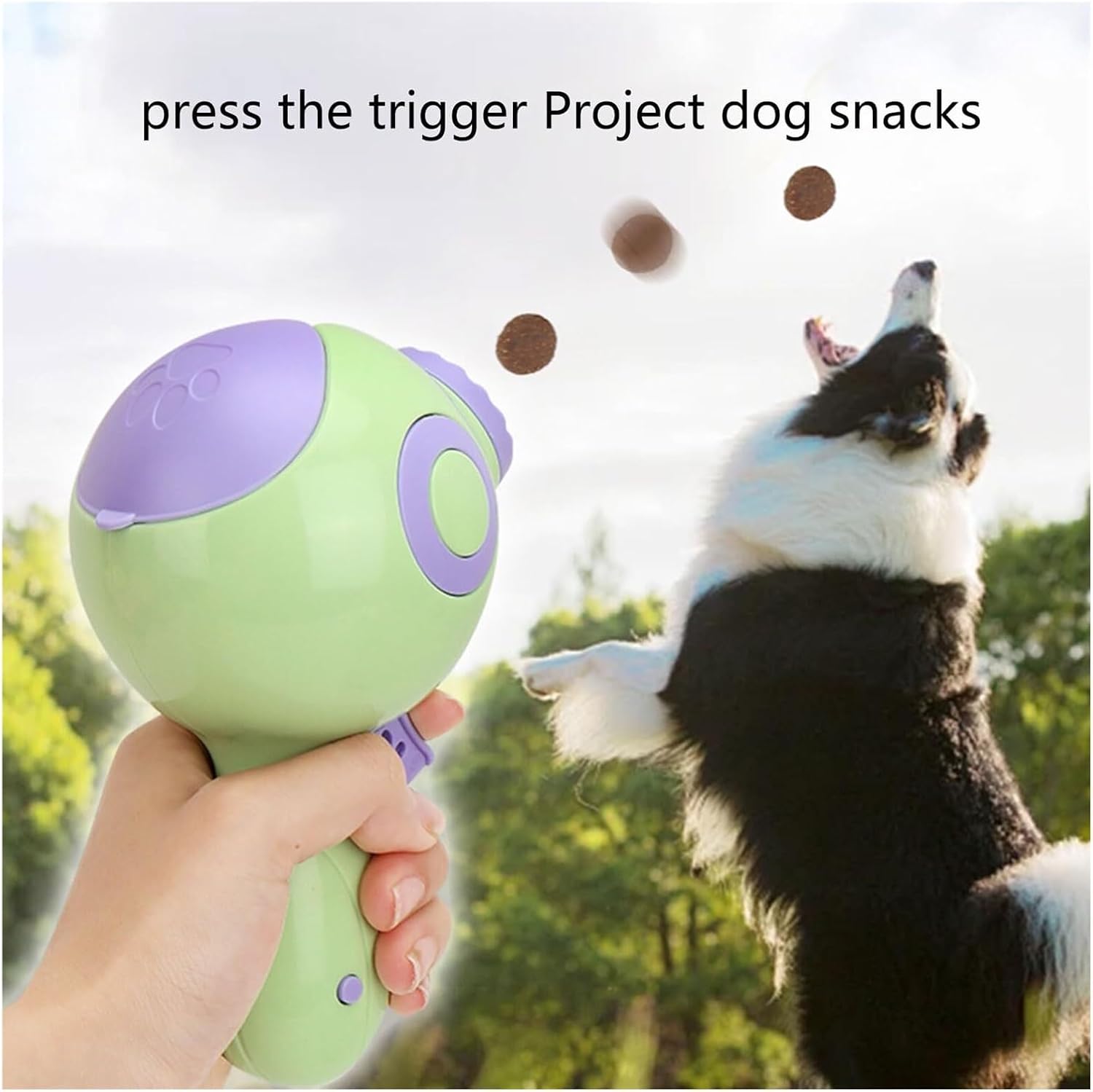 Interactive Dog Treat Launcher Slow Feeder Pet Food Dispenser for Training and Play, Snack Dispensing Toy for Small Medium Large Dogs(Pink)