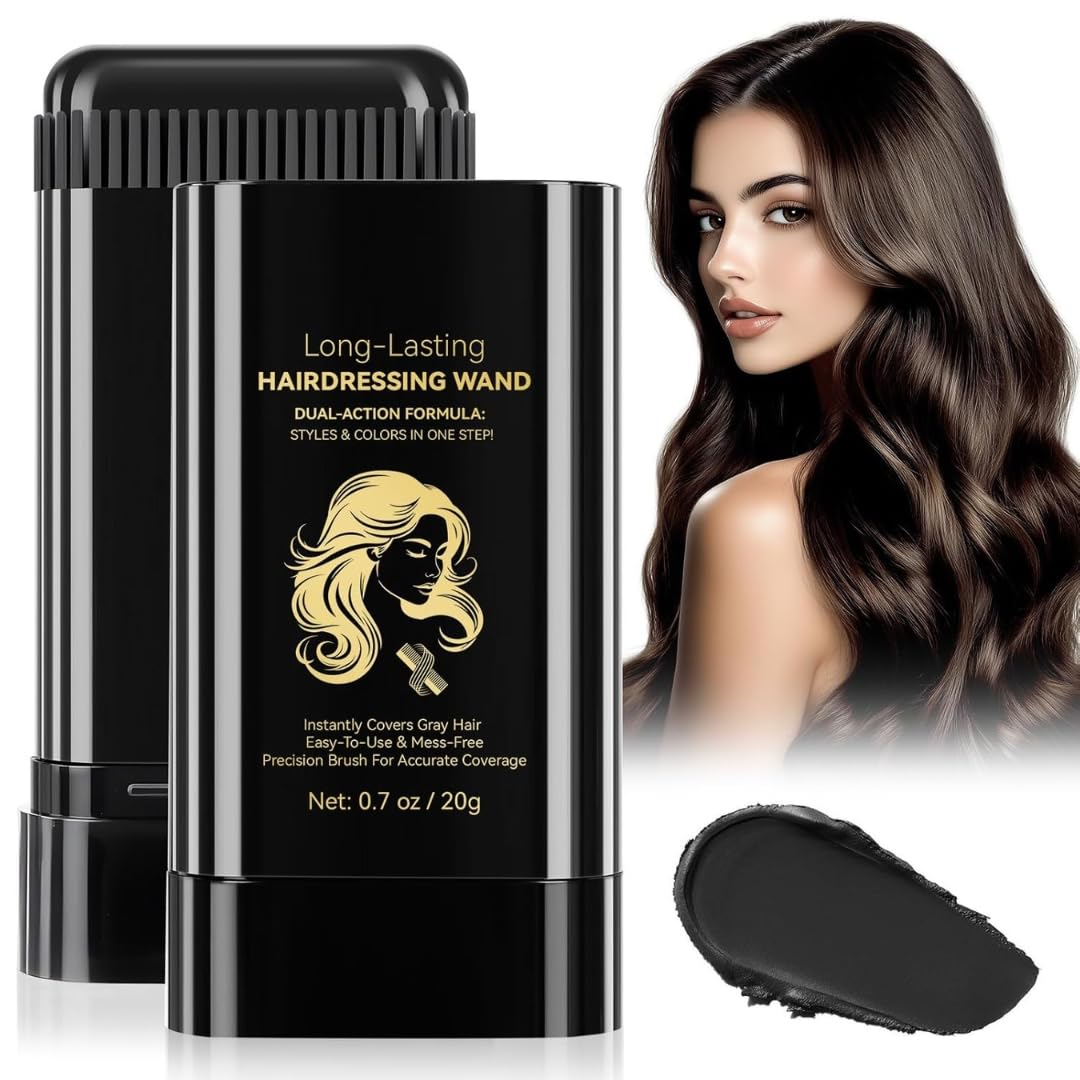YADIFEN New Hair Color Comb Stick, Waterproof and Sweat-Proof Instant Hair Dye Stick Grey Hair Coverage for Men & Women, Easy Application BLACK (PACK OF 1)-picture-20