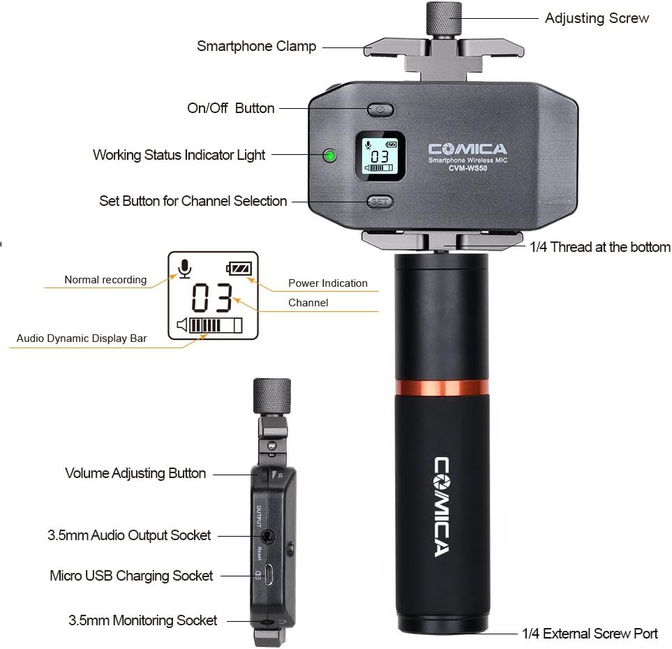 Exсluѕіvе Dіѕсоunt 60% Prісе fotowelt COMICA CVM-WS50(B) Professional Smartphone Microphone Lavalier Wireless System 6 Channels with Bulit-in Smartphone holder rechargeable Batteries compatible for both IOS and Android system 40% оƒƒ Dіѕсоunt fotowelt COMICA CVM-WS50(B) Professional Smartphone Microphone Lavalier Wireless System 6 Channels with Bulit-in Smartphone holder rechargeable Batteries compatible for both IOS and Android system
