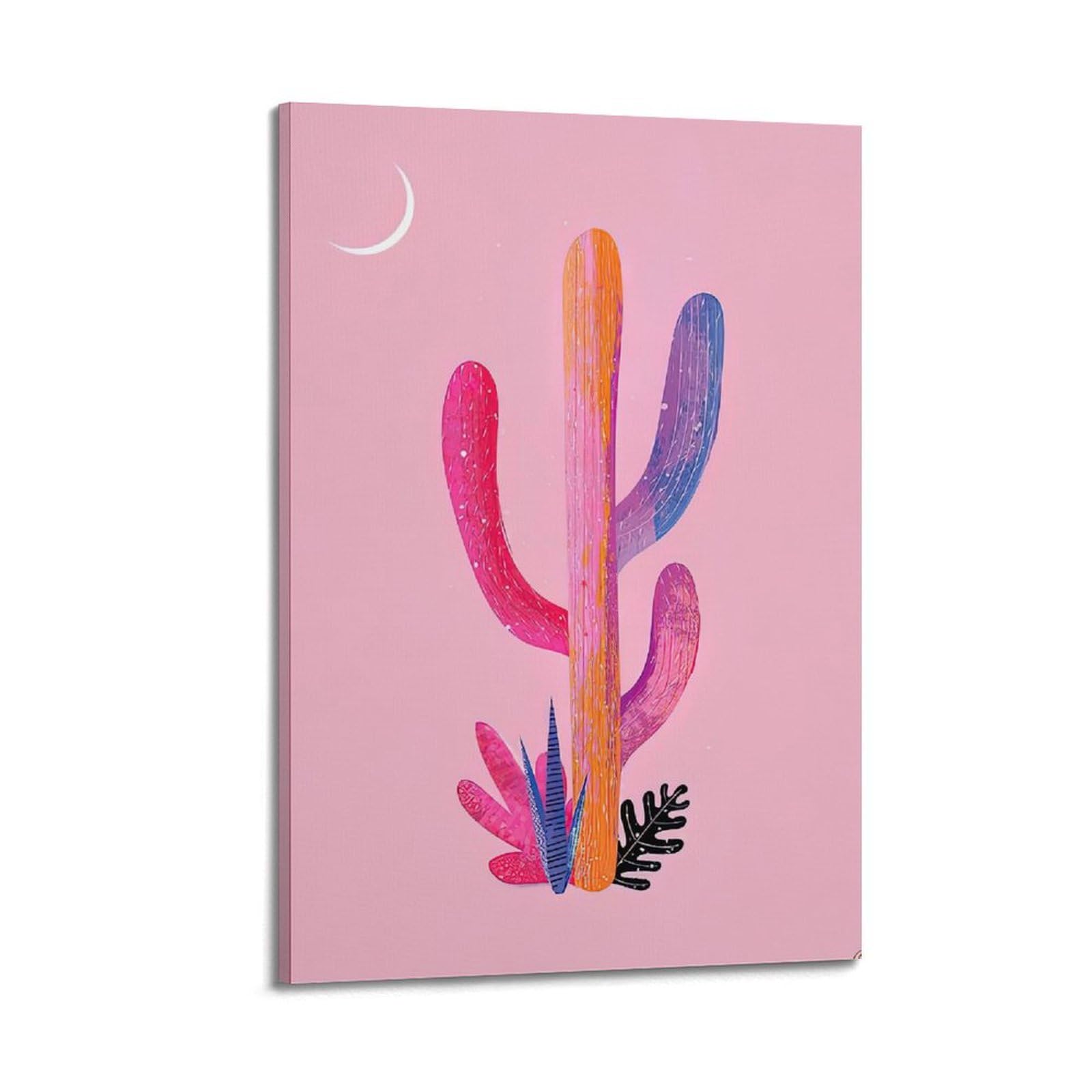 DLJGDS Simple Plant Poster Art Cactus Decorative Painting Canvas Wall Posters And Modern Family Bedroom Decor 24x36inch(60x90cm)