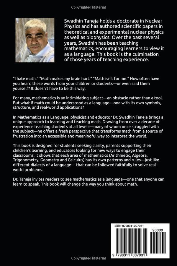 Image of MATH AS A LANGUAGE: What I have learned through Teaching